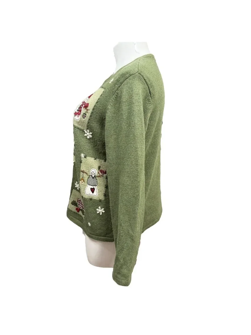 Croft & Barrow‎ Christmas Cardigan Size L Green